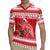 Personalized Trinidad and Tobago Christmas Rugby Jersey Scarlet Ibis with Chaconia Flowers - Wonder Print Shop