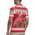 Personalized Trinidad and Tobago Christmas Rugby Jersey Scarlet Ibis with Chaconia Flowers - Wonder Print Shop