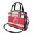 Personalized Trinidad and Tobago Christmas Shoulder Handbag Scarlet Ibis with Chaconia Flowers