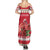 Personalized Trinidad and Tobago Christmas Summer Maxi Dress Scarlet Ibis with Chaconia Flowers - Wonder Print Shop