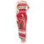 Personalized Trinidad and Tobago Christmas Tank Maxi Dress Scarlet Ibis with Chaconia Flowers - Wonder Print Shop