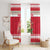 Personalized Trinidad and Tobago Christmas Window Curtain Scarlet Ibis with Chaconia Flowers - Wonder Print Shop