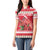 Personalized Trinidad and Tobago Christmas Women Polo Shirt Scarlet Ibis with Chaconia Flowers - Wonder Print Shop