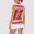 Personalized Trinidad and Tobago Christmas Women Sleeveless Polo Shirt Scarlet Ibis with Chaconia Flowers - Wonder Print Shop