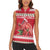 Personalized Trinidad and Tobago Christmas Women Sleeveless Polo Shirt Scarlet Ibis with Chaconia Flowers - Wonder Print Shop