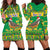 Personalized Brazil Turdus Rufiventris Christmas Hoodie Dress Golden Trumpet Tree