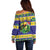 Personalized Brazil Christmas Off Shoulder Sweater Toco Toucan with Brazil Flag - Wonder Print Shop