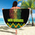 Jamaica Reggae Lion Christmas Beach Blanket Kente Pattern Meri Krismiss - Wonder Print Shop