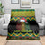 Jamaica Reggae Lion Christmas Blanket Kente Pattern Meri Krismiss