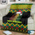 Jamaica Reggae Lion Christmas Blanket Kente Pattern Meri Krismiss