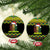 Jamaica Reggae Lion Christmas Ceramic Ornament Kente Pattern Meri Krismiss - Wonder Print Shop