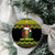 Jamaica Reggae Lion Christmas Ceramic Ornament Kente Pattern Meri Krismiss - Wonder Print Shop