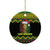 Jamaica Reggae Lion Christmas Ceramic Ornament Kente Pattern Meri Krismiss - Wonder Print Shop