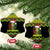 Jamaica Reggae Lion Christmas Ceramic Ornament Kente Pattern Meri Krismiss - Wonder Print Shop