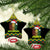 Jamaica Reggae Lion Christmas Ceramic Ornament Kente Pattern Meri Krismiss - Wonder Print Shop