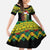 Jamaica Reggae Lion Christmas Family Matching Puletasi and Hawaiian Shirt Kente Pattern Meri Krismiss - Wonder Print Shop