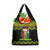 Jamaica Reggae Lion Christmas Grocery Bag Kente Pattern Meri Krismiss