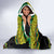 Jamaica Reggae Lion Christmas Hooded Blanket Kente Pattern Meri Krismiss