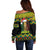 Jamaica Reggae Lion Christmas Off Shoulder Sweater Kente Pattern Meri Krismiss - Wonder Print Shop