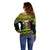 Jamaica Reggae Lion Christmas Off Shoulder Sweater Kente Pattern Meri Krismiss - Wonder Print Shop