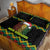 Jamaica Reggae Lion Christmas Quilt Bed Set Kente Pattern Meri Krismiss - Wonder Print Shop