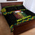 Jamaica Reggae Lion Christmas Quilt Bed Set Kente Pattern Meri Krismiss - Wonder Print Shop