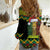 Jamaica Reggae Lion Christmas Women Casual Shirt Kente Pattern Meri Krismiss