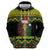 Jamaica Reggae Lion Christmas Zip Hoodie Kente Pattern Meri Krismiss - Wonder Print Shop