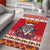 Personalized Romania Christmas Area Rug Eurasian Lynx With Peony Flowers