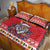 Personalized Romania Christmas Quilt Bed Set Eurasian Lynx With Peony Flowers - Wonder Print Shop