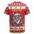 Personalized Romania Christmas Rugby Jersey Eurasian Lynx With Peony Flowers - Wonder Print Shop