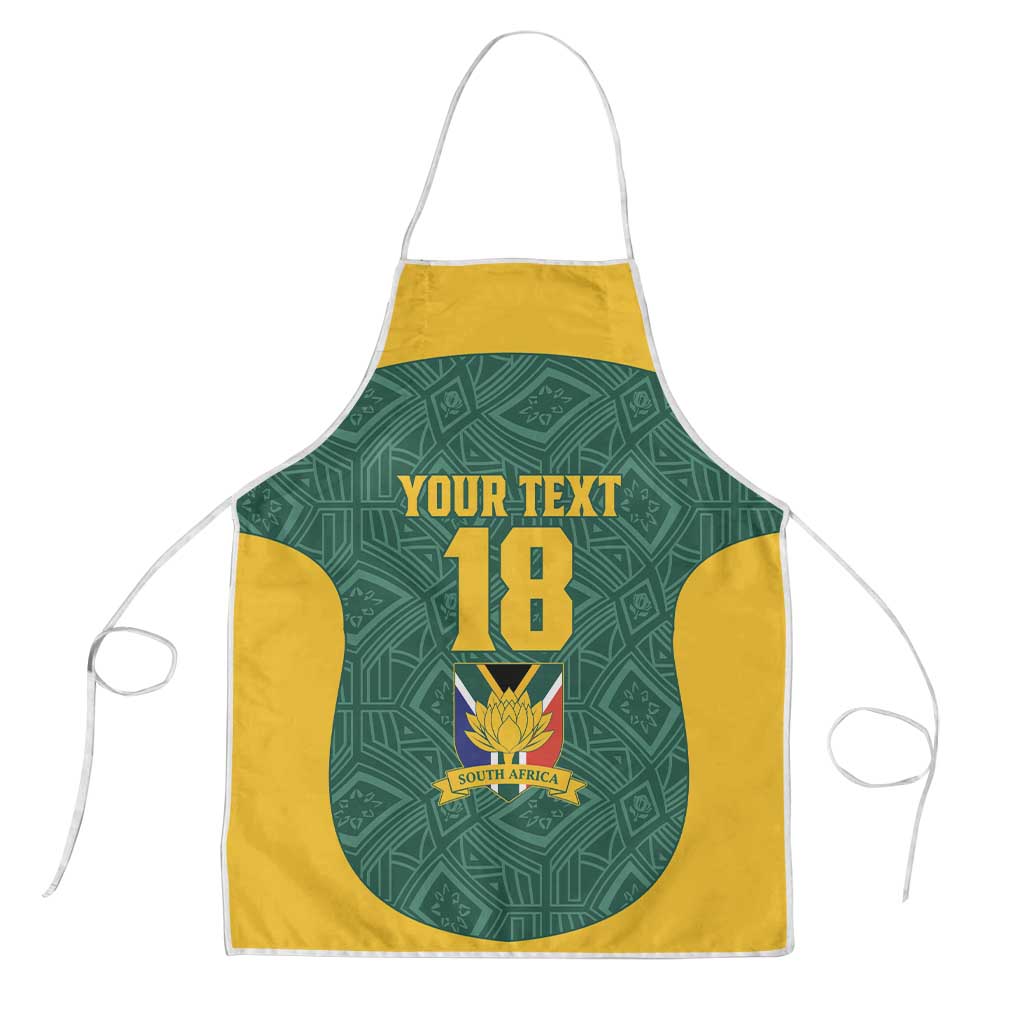 Custom South Africa Soccer Apron Bafana Bafana Spirit African Pattern - Wonder Print Shop