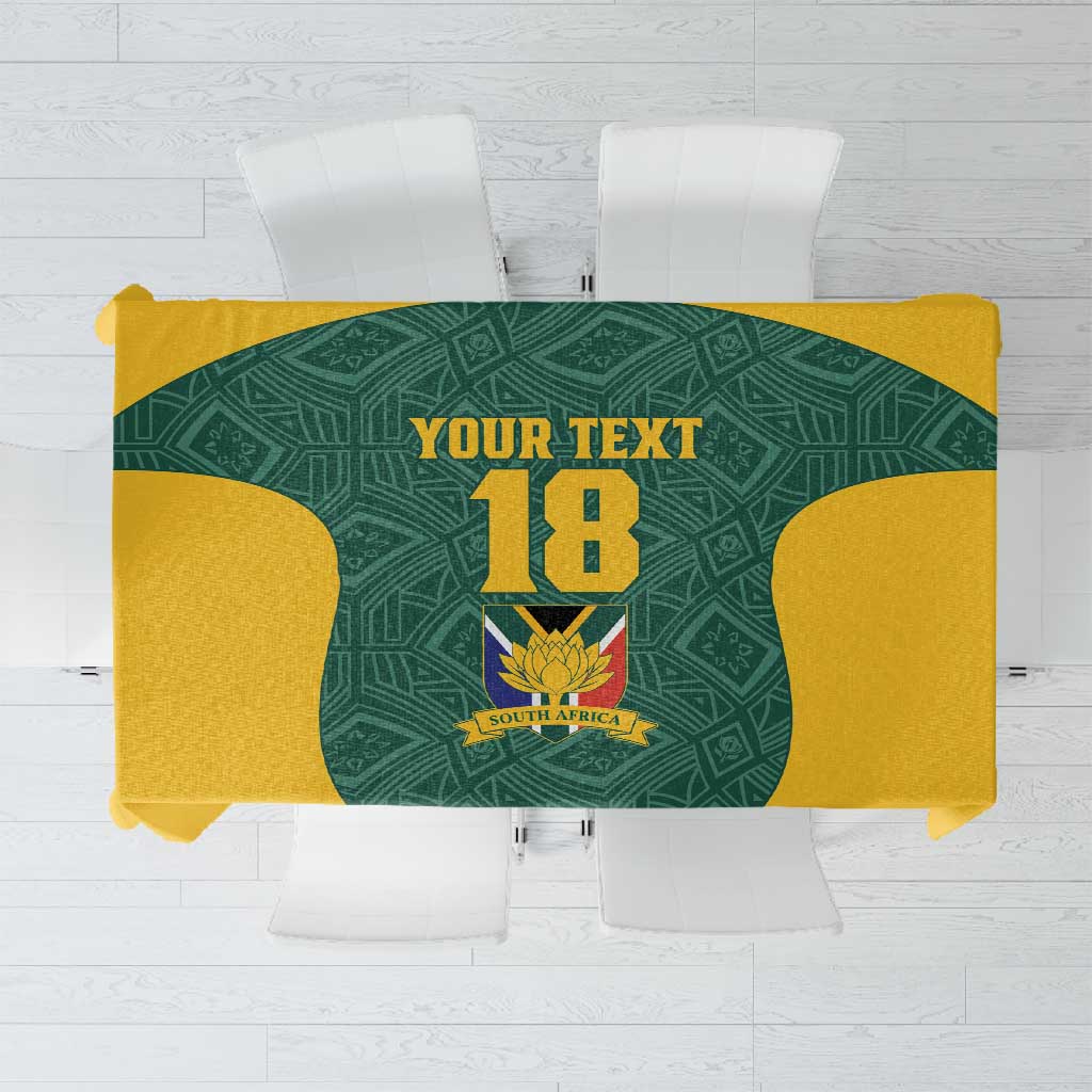 Custom South Africa Soccer Tablecloth Bafana Bafana Spirit African Pattern - Wonder Print Shop