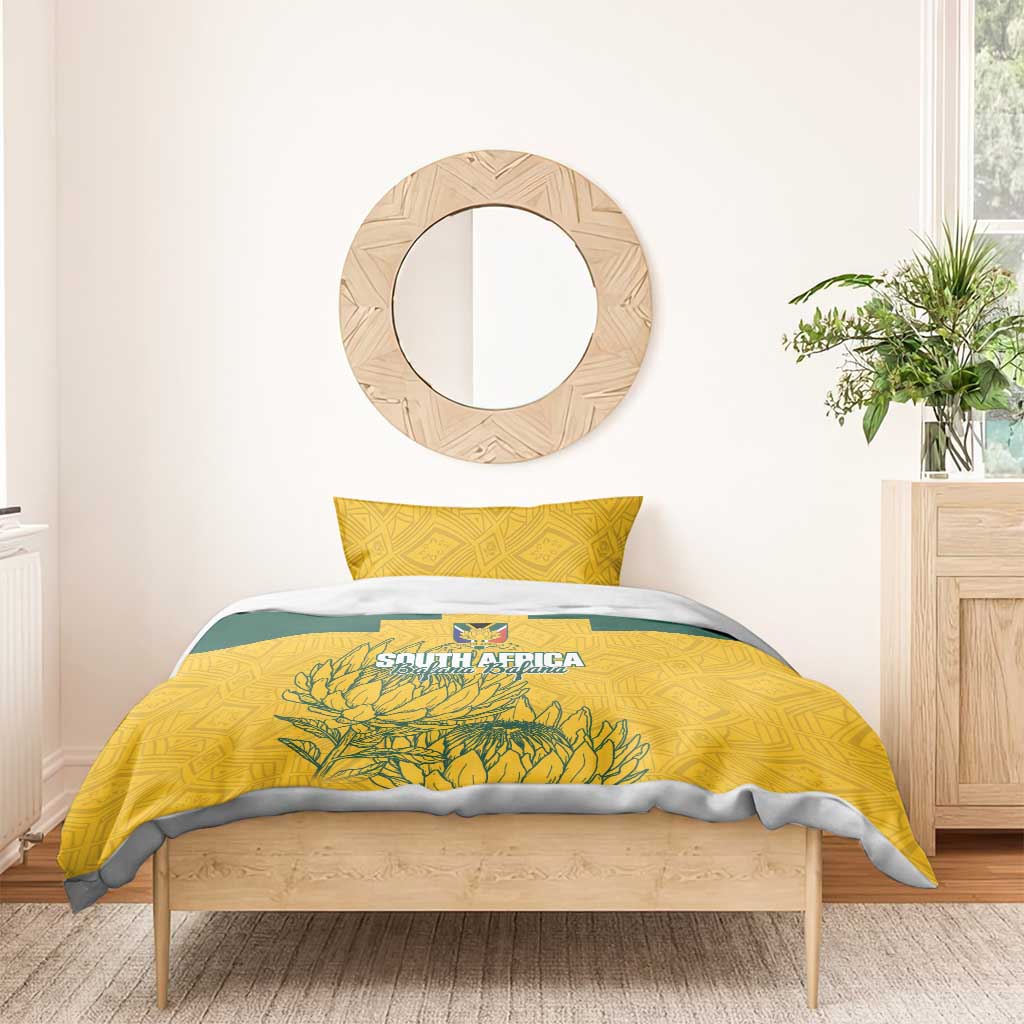 Custom South Africa Soccer Bedding Set From Protea Roots We Rise - Wonder Print Shop