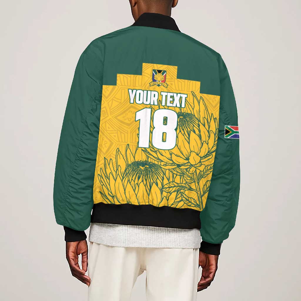Custom South Africa Soccer Bomber Jacket From Protea Roots We Rise - Wonder Print Shop