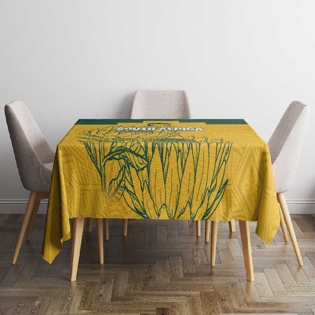 Custom South Africa Soccer Tablecloth From Protea Roots We Rise - Wonder Print Shop