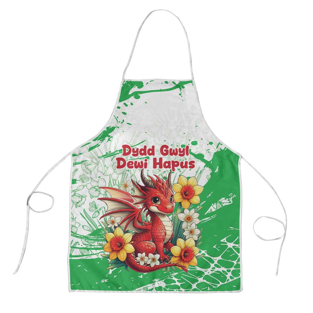 Wales Saint David’s Day Personalized Apron Funny Welsh Dragon Daffodil - Wonder Print Shop