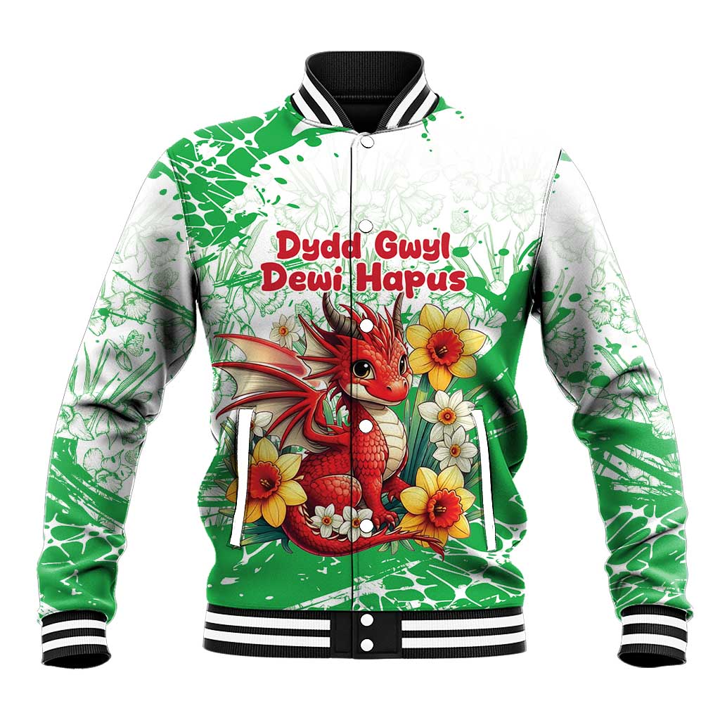 Wales Saint David’s Day Personalized Baseball Jacket Funny Welsh Dragon Daffodil - Wonder Print Shop