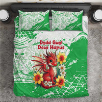 Wales Saint David’s Day Personalized Bedding Set Funny Welsh Dragon Daffodil - Wonder Print Shop