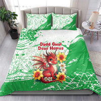 Wales Saint David’s Day Personalized Bedding Set Funny Welsh Dragon Daffodil - Wonder Print Shop