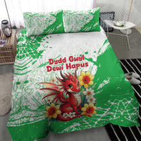 Wales Saint David’s Day Personalized Bedding Set Funny Welsh Dragon Daffodil - Wonder Print Shop