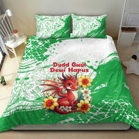 Wales Saint David’s Day Personalized Bedding Set Funny Welsh Dragon Daffodil - Wonder Print Shop