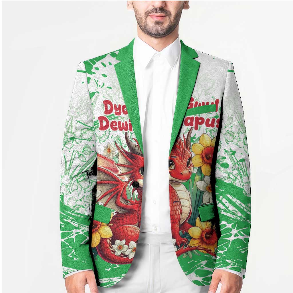 Wales Saint David’s Day Personalized Blazer Funny Welsh Dragon Daffodil - Wonder Print Shop