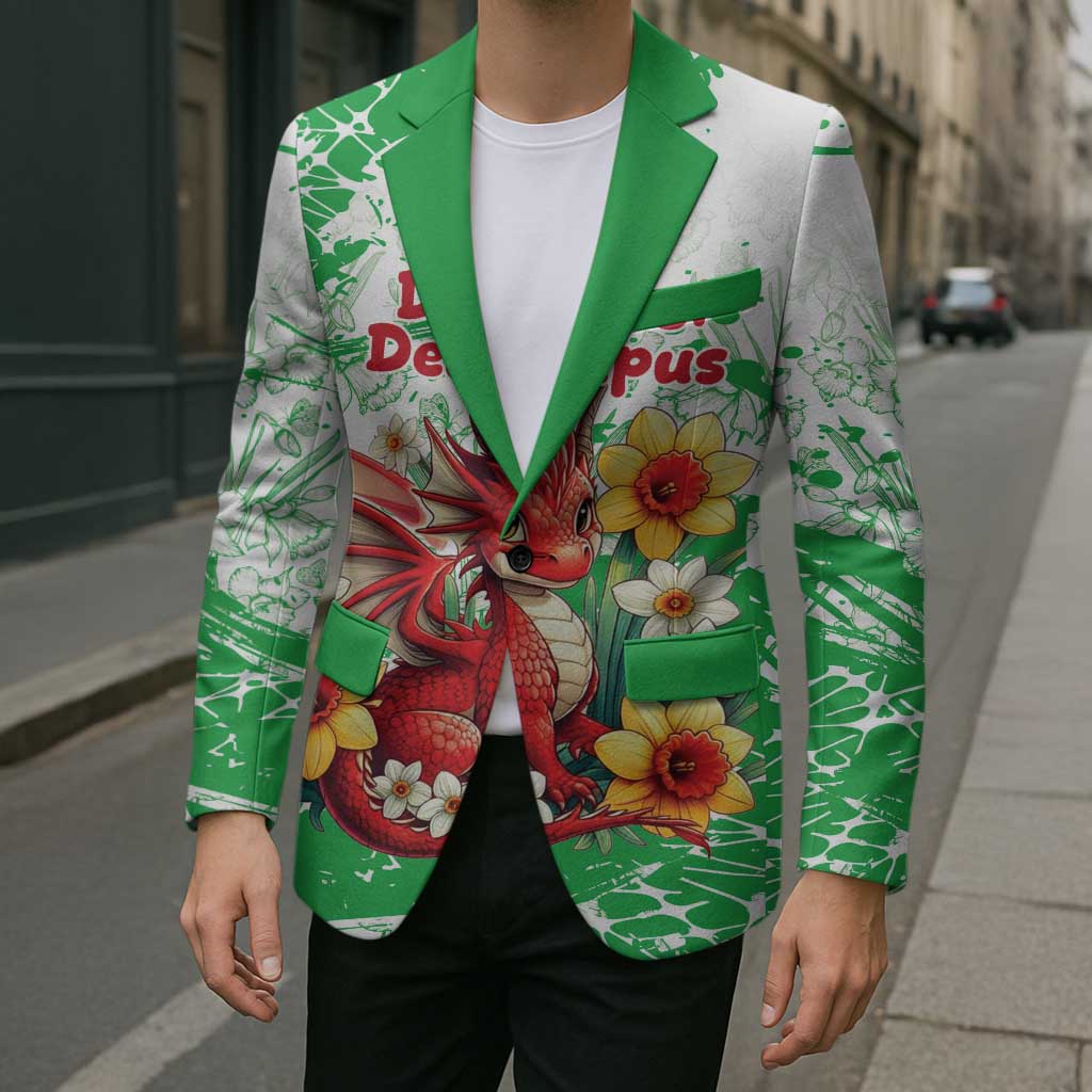 Wales Saint David’s Day Personalized Blazer Funny Welsh Dragon Daffodil - Wonder Print Shop