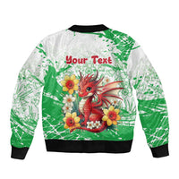 Wales Saint David’s Day Personalized Bomber Jacket Funny Welsh Dragon Daffodil - Wonder Print Shop