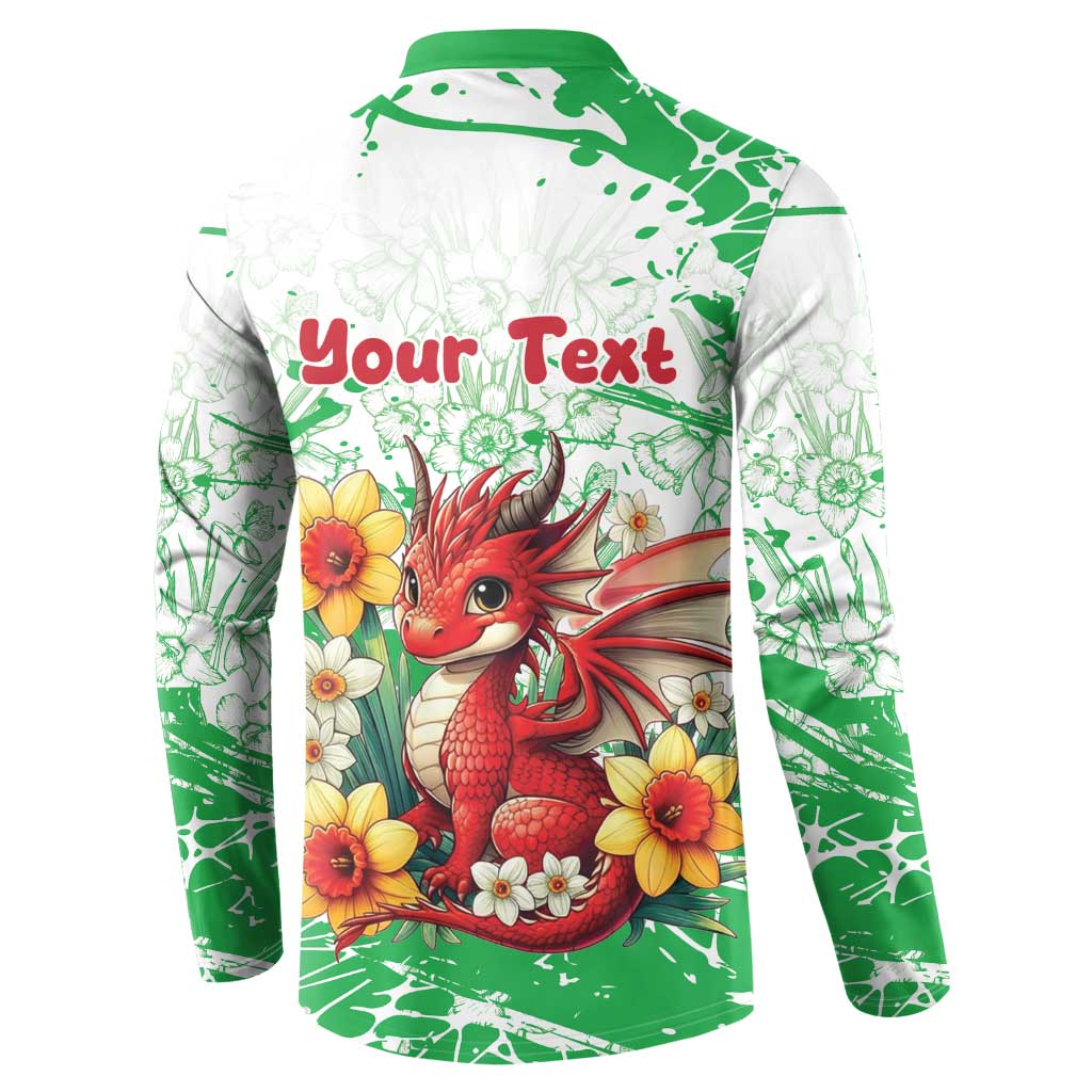 Wales Saint David’s Day Personalized Button Sweatshirt Funny Welsh Dragon Daffodil - Wonder Print Shop