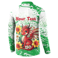 Wales Saint David’s Day Personalized Button Sweatshirt Funny Welsh Dragon Daffodil - Wonder Print Shop
