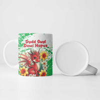 Wales Saint David’s Day Personalized Ceramic Mug Funny Welsh Dragon Daffodil - Wonder Print Shop