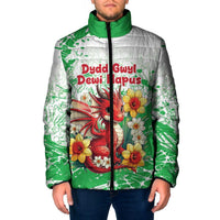 Wales Saint David’s Day Personalized Padded Jacket Funny Welsh Dragon Daffodil - Wonder Print Shop