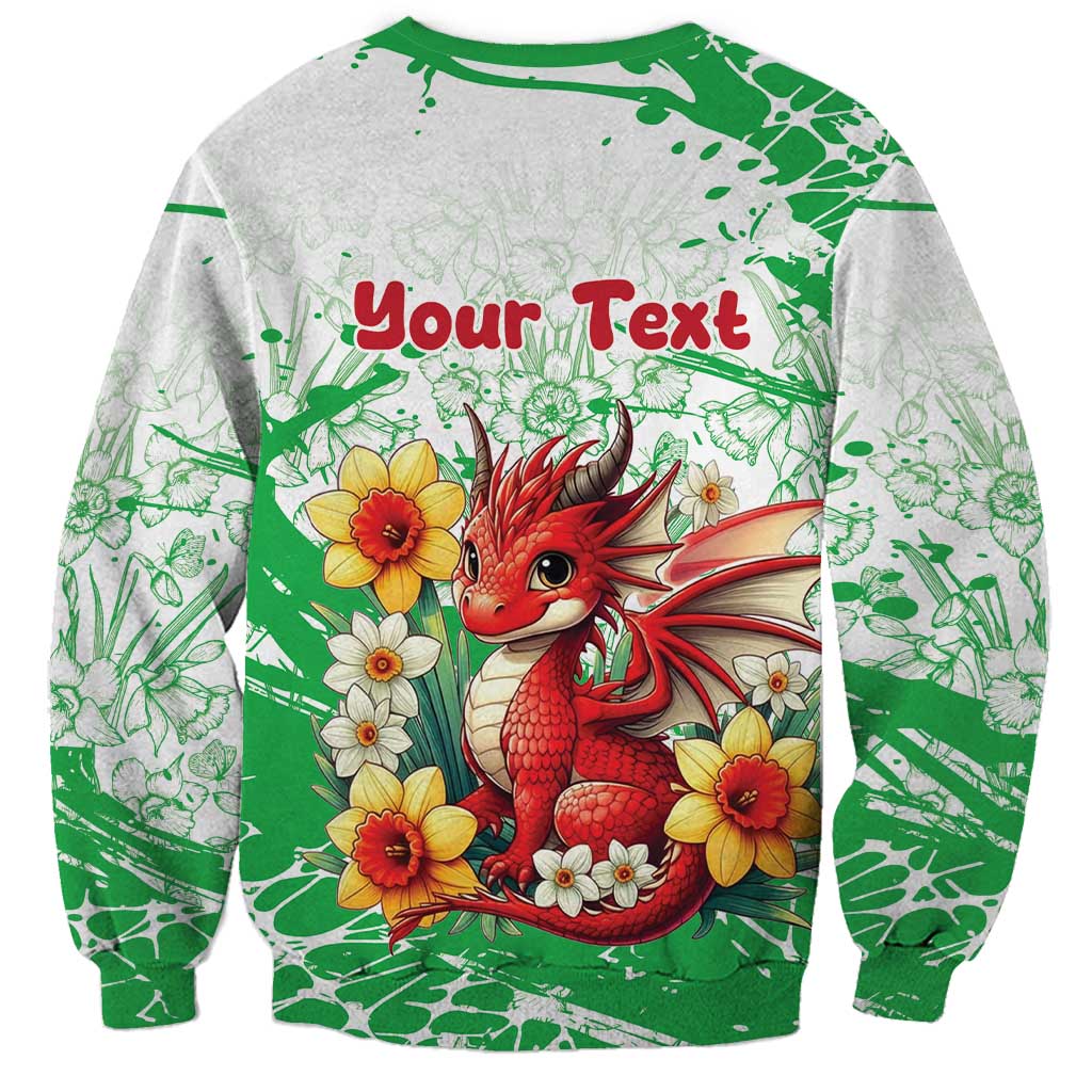Wales Saint David’s Day Personalized Sweatshirt Funny Welsh Dragon Daffodil - Wonder Print Shop